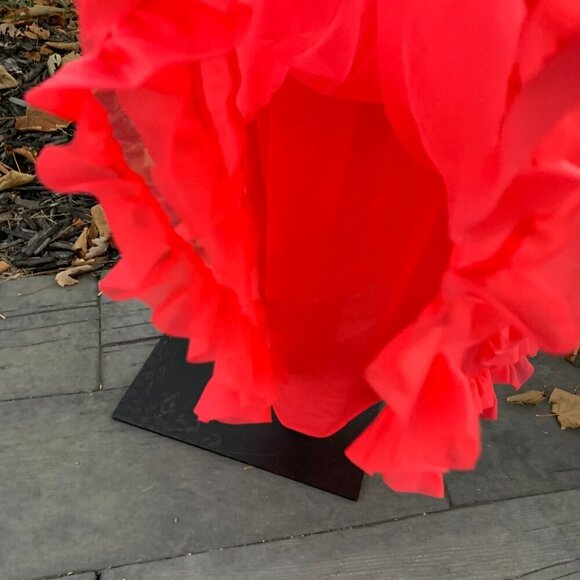 Vintage 60s 70s Sheer Chiffon Sleeveless Fairy Maxi Slip Dress Nightgown - Picture 5 of 14